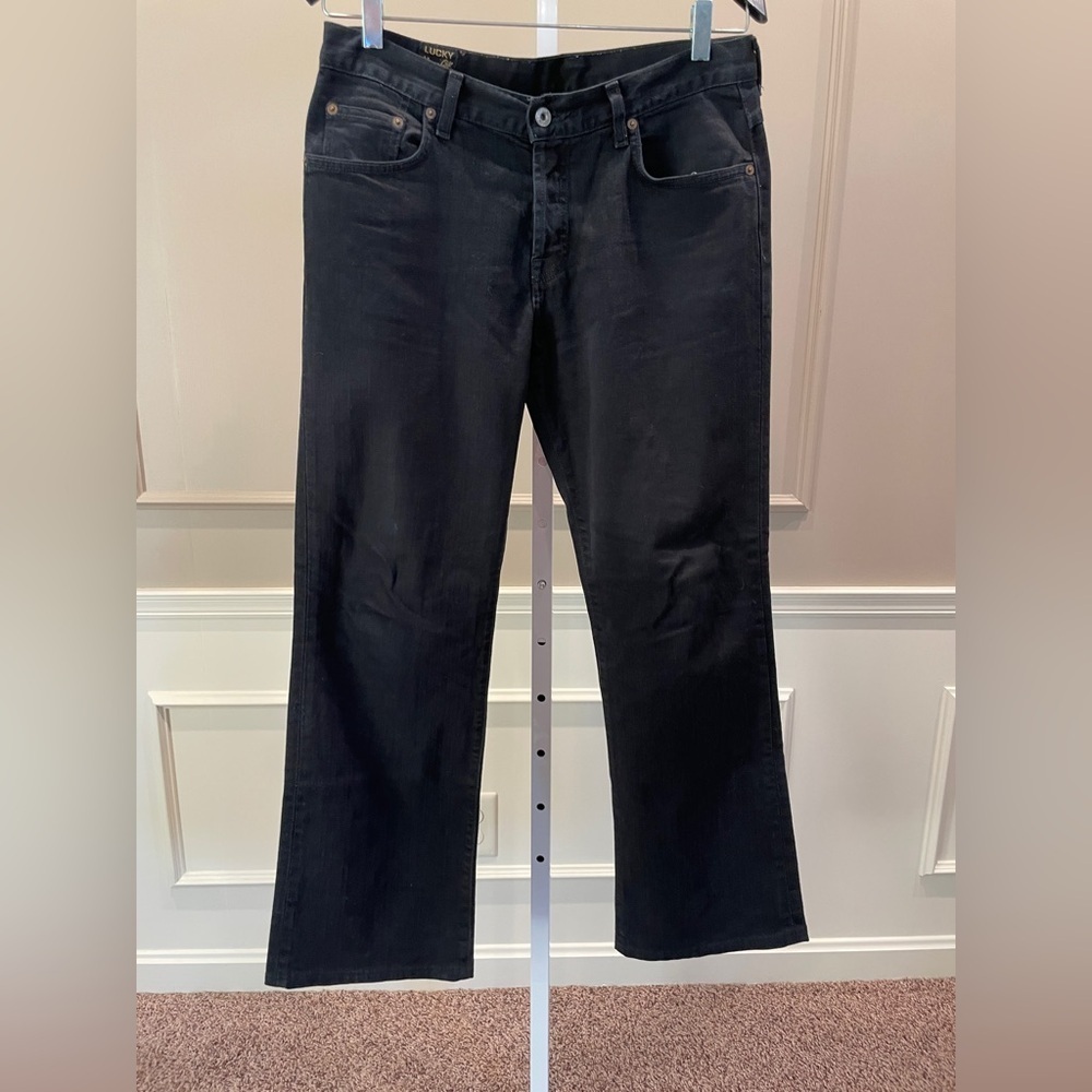 Vintage Lucky Brand women's black jeans EUC sz 8 Made in America button fly